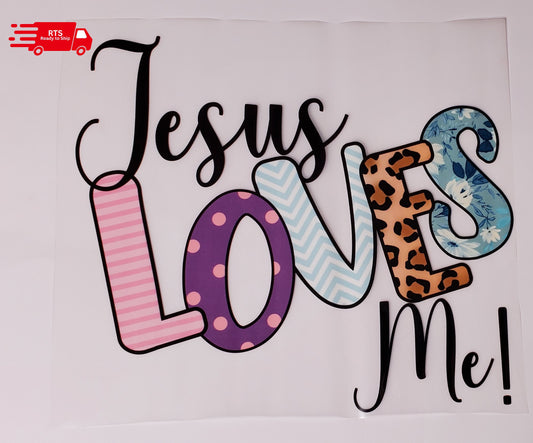 RTS - Jesus Loves Me DTF Transfer