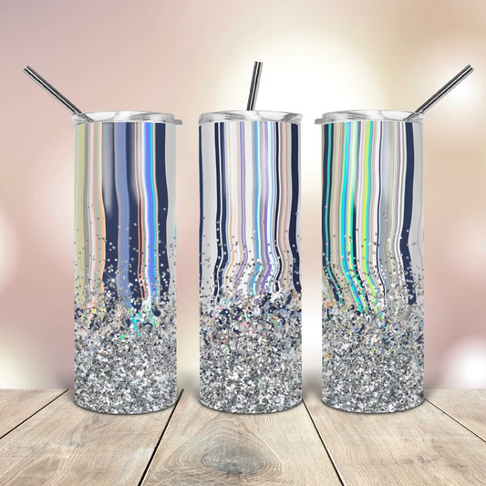 3D Confetti (20 oz) Sublimation Tumbler Transfer