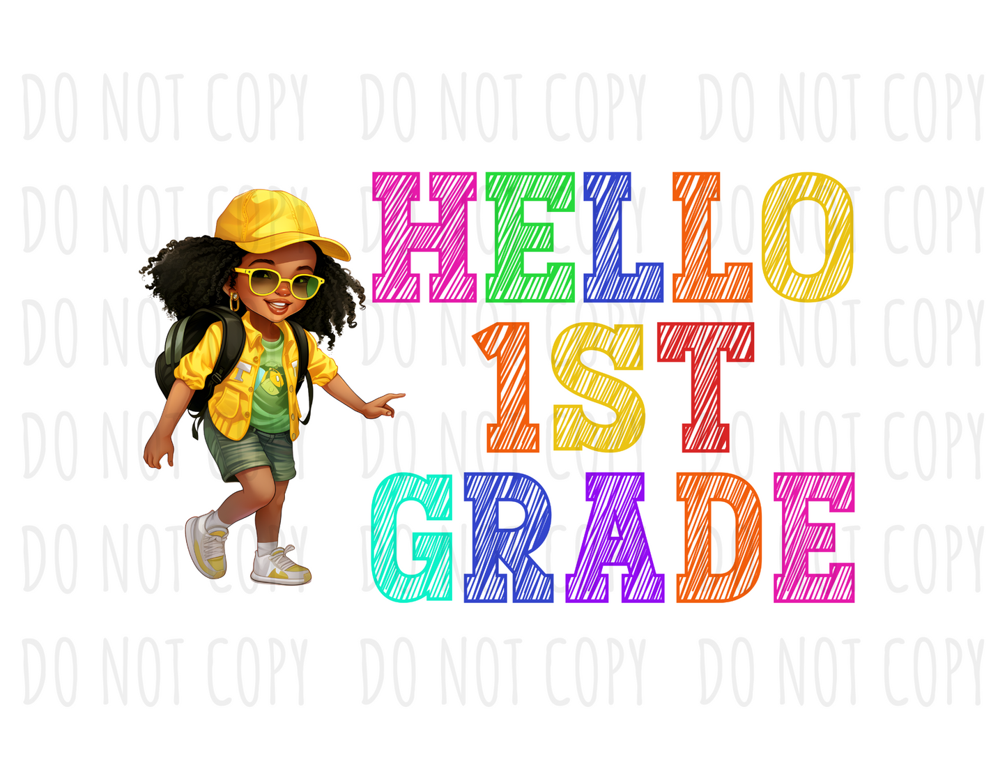 DIGITAL DOWNLOAD - Hello 1st Grade (PNG)