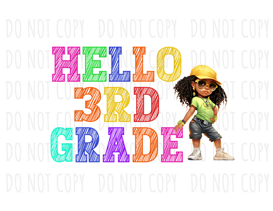 DIGITAL DOWNLOAD - Hello 3rd Grade (PNG)