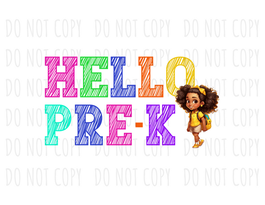 DIGITAL DOWNLOAD - Hello Pre-K (PNG)