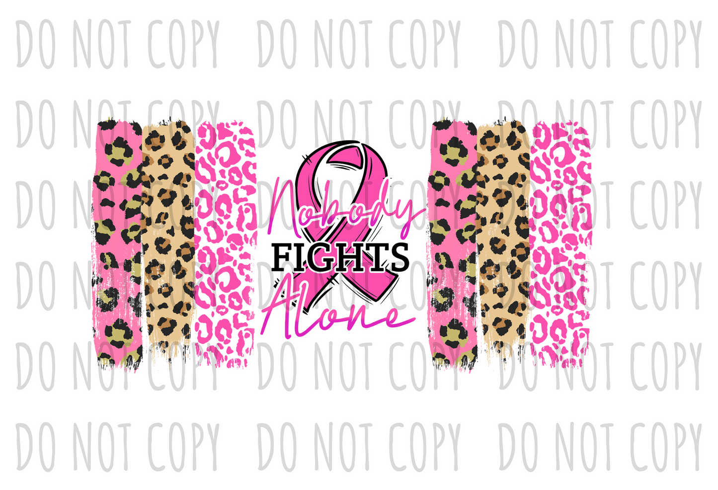 Breast Cancer Nobody Fights Alone 16 oz Libbey Glass UV Wrap