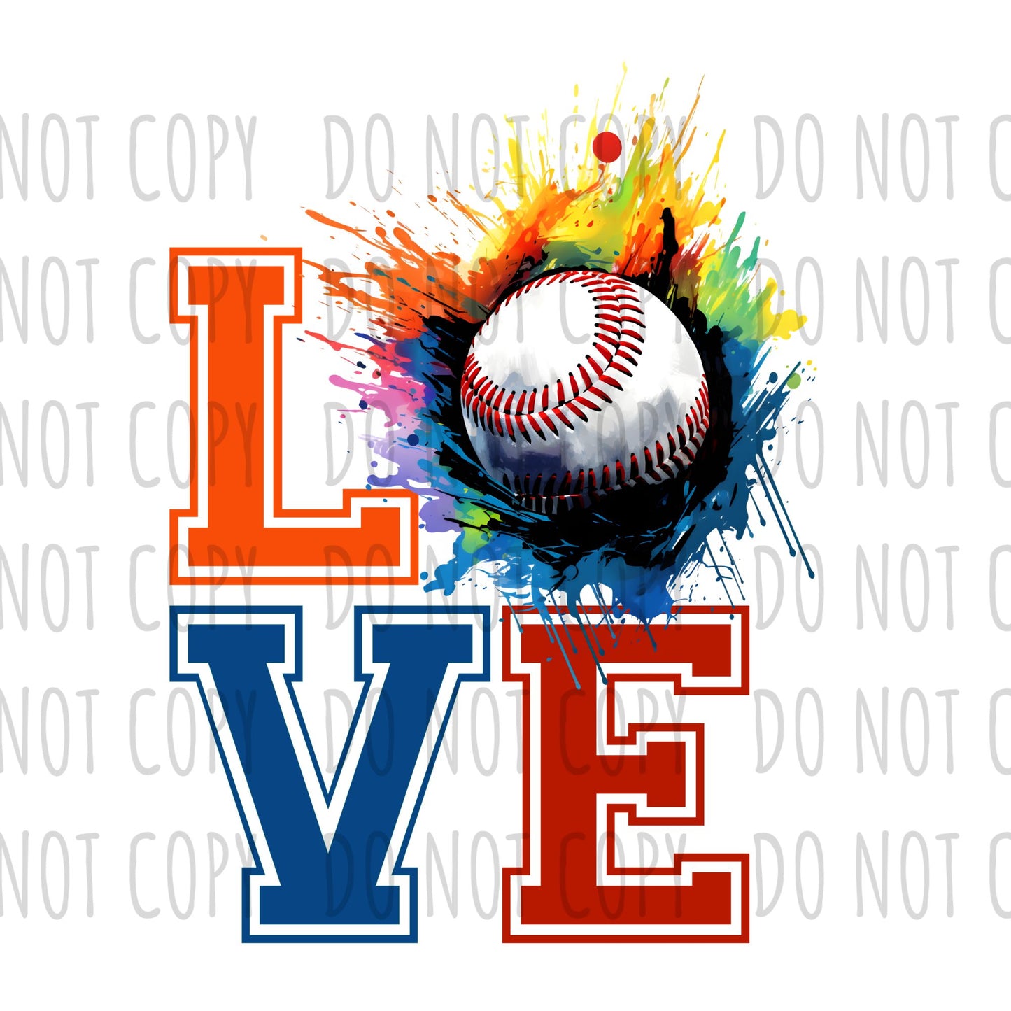 DIGITAL DOWNLOAD - Baseball Love (PNG)