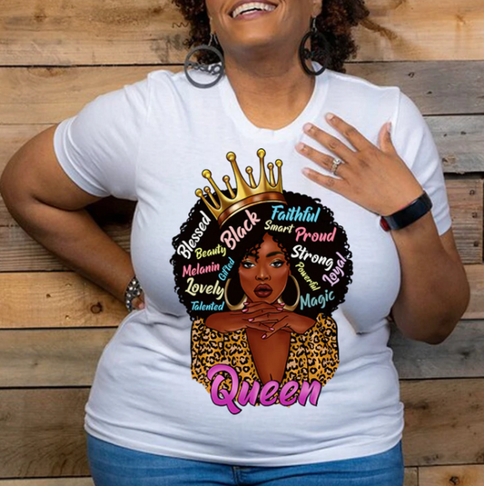 RTS - Black Queen Crown DTF Transfer