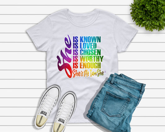 She Is Known (Ombre) Sublimation Transfer