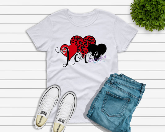 Love Leopard Heart Sublimation Transfer