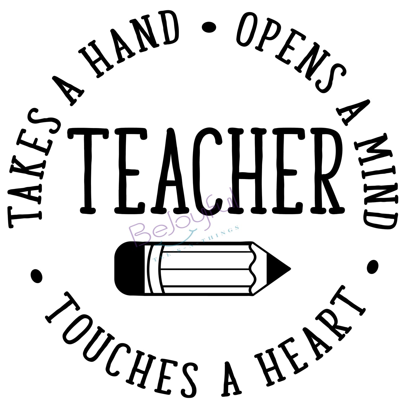 Teacher Takes A Hand (SCREEN PRINT) Transfer - Black Print